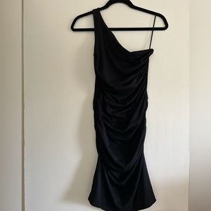 Susana Monaco one shoulder black dress